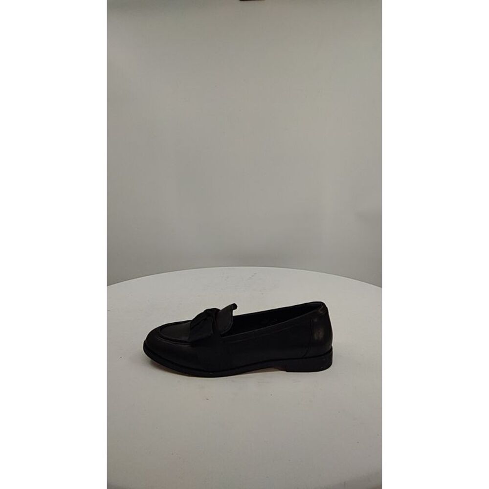 Quince Black Leather Tassel Loafers